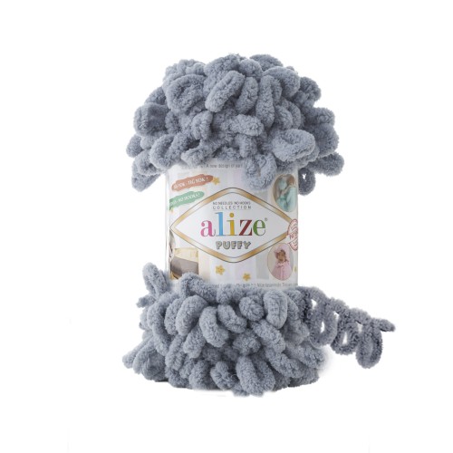 Alize Puffy 428 Stredne Sivá